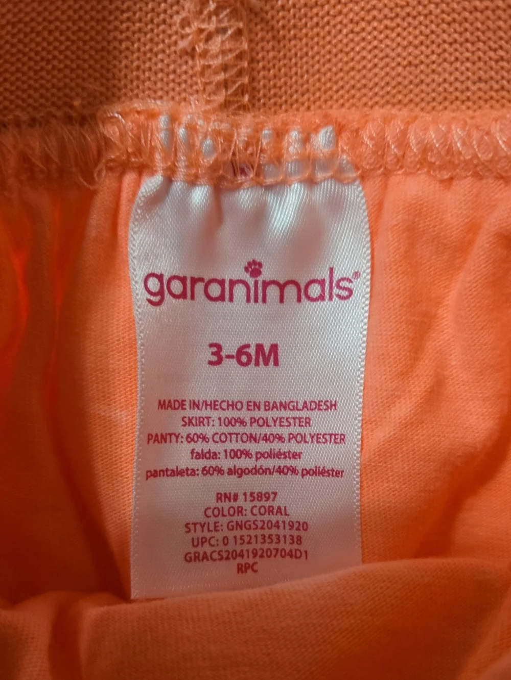 Garanimals coral outfit